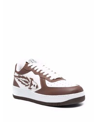 braune Leder niedrige Sneakers von Enterprise Japan