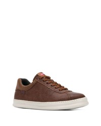 braune Leder niedrige Sneakers von Camper