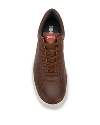 braune Leder niedrige Sneakers von Camper