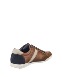 braune Leder niedrige Sneakers von s.Oliver