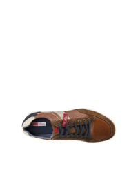 braune Leder niedrige Sneakers von s.Oliver