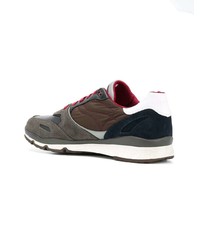 braune Leder niedrige Sneakers von Geox