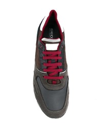 braune Leder niedrige Sneakers von Geox