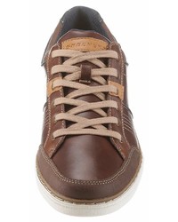 braune Leder niedrige Sneakers von Skechers