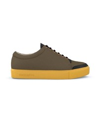 braune Leder niedrige Sneakers von SWEA