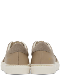 braune Leder niedrige Sneakers von Common Projects