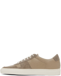 braune Leder niedrige Sneakers von Common Projects