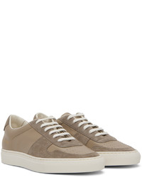 braune Leder niedrige Sneakers von Common Projects