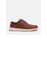braune Leder niedrige Sneakers von Timberland