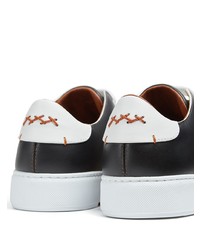 braune Leder niedrige Sneakers von Ermenegildo Zegna