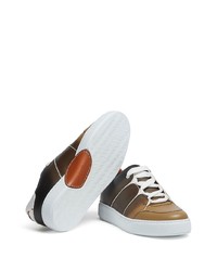 braune Leder niedrige Sneakers von Ermenegildo Zegna