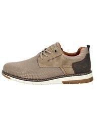 braune Leder niedrige Sneakers von Tom Tailor