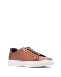 braune Leder niedrige Sneakers von Scarosso