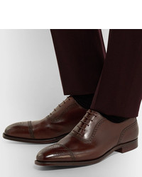 braune Leder Oxford Schuhe von George Cleverley