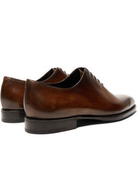 braune Leder Oxford Schuhe von Berluti