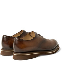 braune Leder Oxford Schuhe von Berluti