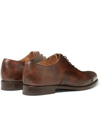 braune Leder Oxford Schuhe von Tricker's