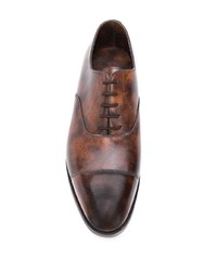 braune Leder Oxford Schuhe von John Lobb