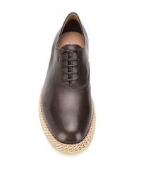 braune Leder Oxford Schuhe von Salvatore Ferragamo