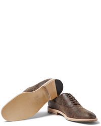 braune Leder Oxford Schuhe von Maison Margiela