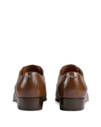 braune Leder Oxford Schuhe von Gucci