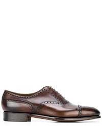 braune Leder Oxford Schuhe von Edward Green