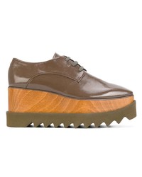 braune Leder Oxford Schuhe von Stella McCartney