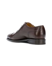 braune Leder Oxford Schuhe von Berwick Shoes
