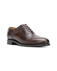braune Leder Oxford Schuhe von Berwick Shoes