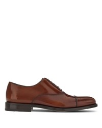 braune Leder Oxford Schuhe von Ferragamo