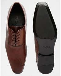 braune Leder Oxford Schuhe von Aldo