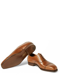 braune Leder Oxford Schuhe