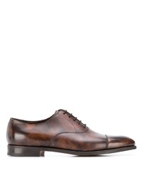 braune Leder Oxford Schuhe von John Lobb