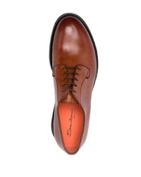 braune Leder Oxford Schuhe von Santoni