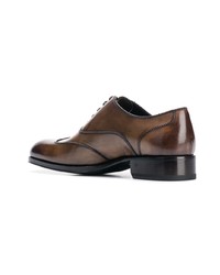 braune Leder Oxford Schuhe von Tom Ford