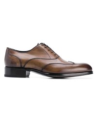 braune Leder Oxford Schuhe von Tom Ford