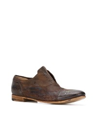 braune Leder Oxford Schuhe von Premiata
