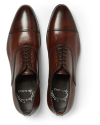 braune Leder Oxford Schuhe von Santoni