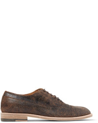 braune Leder Oxford Schuhe von Maison Margiela