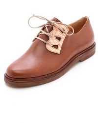 braune Leder Oxford Schuhe von Maison Martin Margiela