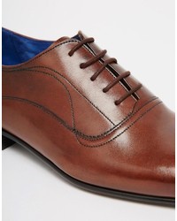 braune Leder Oxford Schuhe von Ted Baker