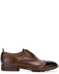 braune Leder Oxford Schuhe von Officine Creative