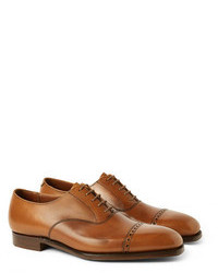 braune Leder Oxford Schuhe