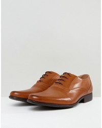 braune Leder Oxford Schuhe von Asos