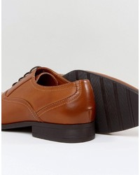 braune Leder Oxford Schuhe von Asos