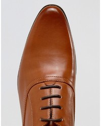 braune Leder Oxford Schuhe von Asos