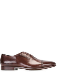 braune Leder Oxford Schuhe von Paul Smith