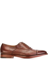 braune Leder Oxford Schuhe von Santoni