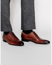 braune Leder Oxford Schuhe von Ted Baker