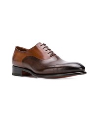 braune Leder Oxford Schuhe von Santoni